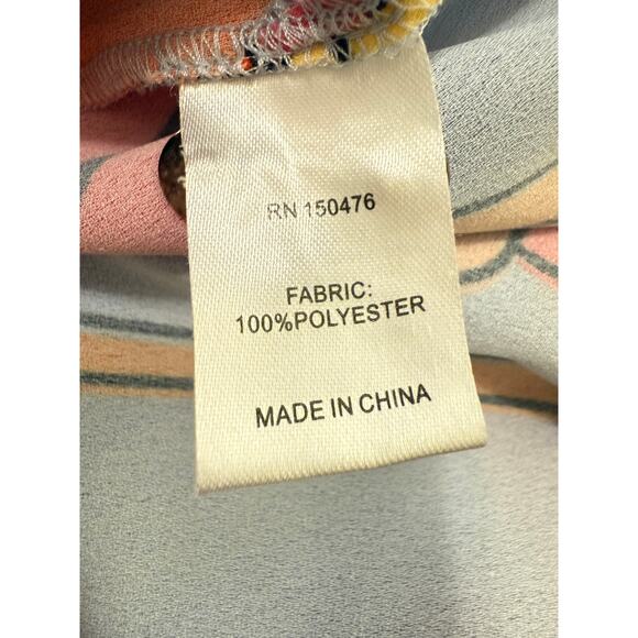 Crosby by Mollie Burch Floral Pop Art Blouse XS Multicolor Poppy Print Button - Picture 4 of 6